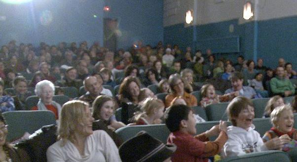 An appreciative near-capacity crowd at the Revue Cinema